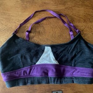 Lululemon Athletica Sports Bra in Black and Purple